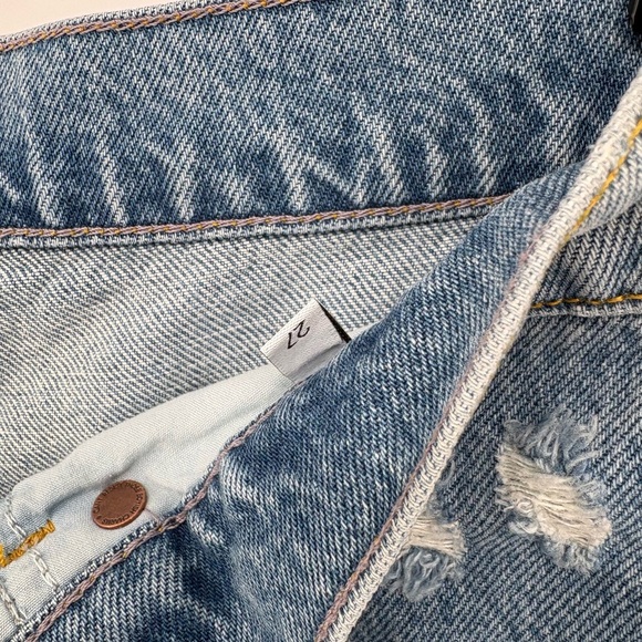 NWT BOYISH Toby High Rise Relaxed Fit Distressed Jeans | Sz 27 | Medium Indigo - Picture 5 of 14